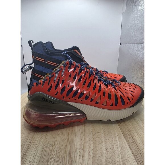 Nike Air Max 270 Orange Blue Black BQ1918-400 Size 7 Women / Men Size 5 - Picture 3 of 7